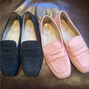 Sam Edelman Pink and Black Flats with Classic Slip-On Design